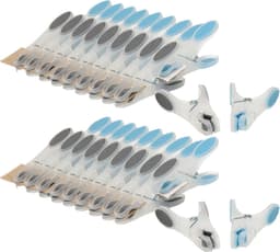Soft grip wasknijpers - 60x - kunststof - transparant - 8 cm — thumbnail 1