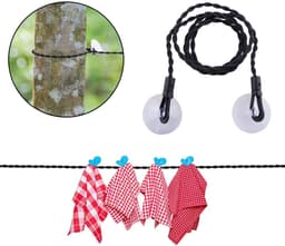 Draagbare Waslijn - Reis Waslijn - Kleding Drogen - Intrekbaar Elastisch - Tot 250cm - Zwart — thumbnail 4