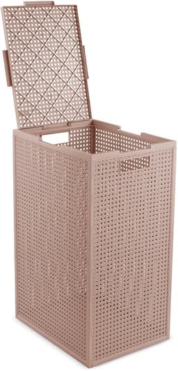 Curver Kaya Wasmand met deksel - 60L - 2 stuks - 38x29x58,5 cm - Warm Taupe — thumbnail 4