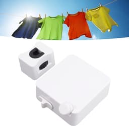 Dailygoods- Waslijn Intrekbaar 6m - Wanddroogrek - Verstelbare Kledinglijn - Roestvrij Staal - Maximaal 25 kg Draagkracht - Voor Binnen en Buiten - Drooglijn — thumbnail 5