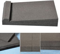 Subwoofer Isolatie Pad - Vibratie Demper - Geluid Verbeteren - Hoge Dichtheid Schuim - 30x17x4 cm - Zwart — thumbnail 3