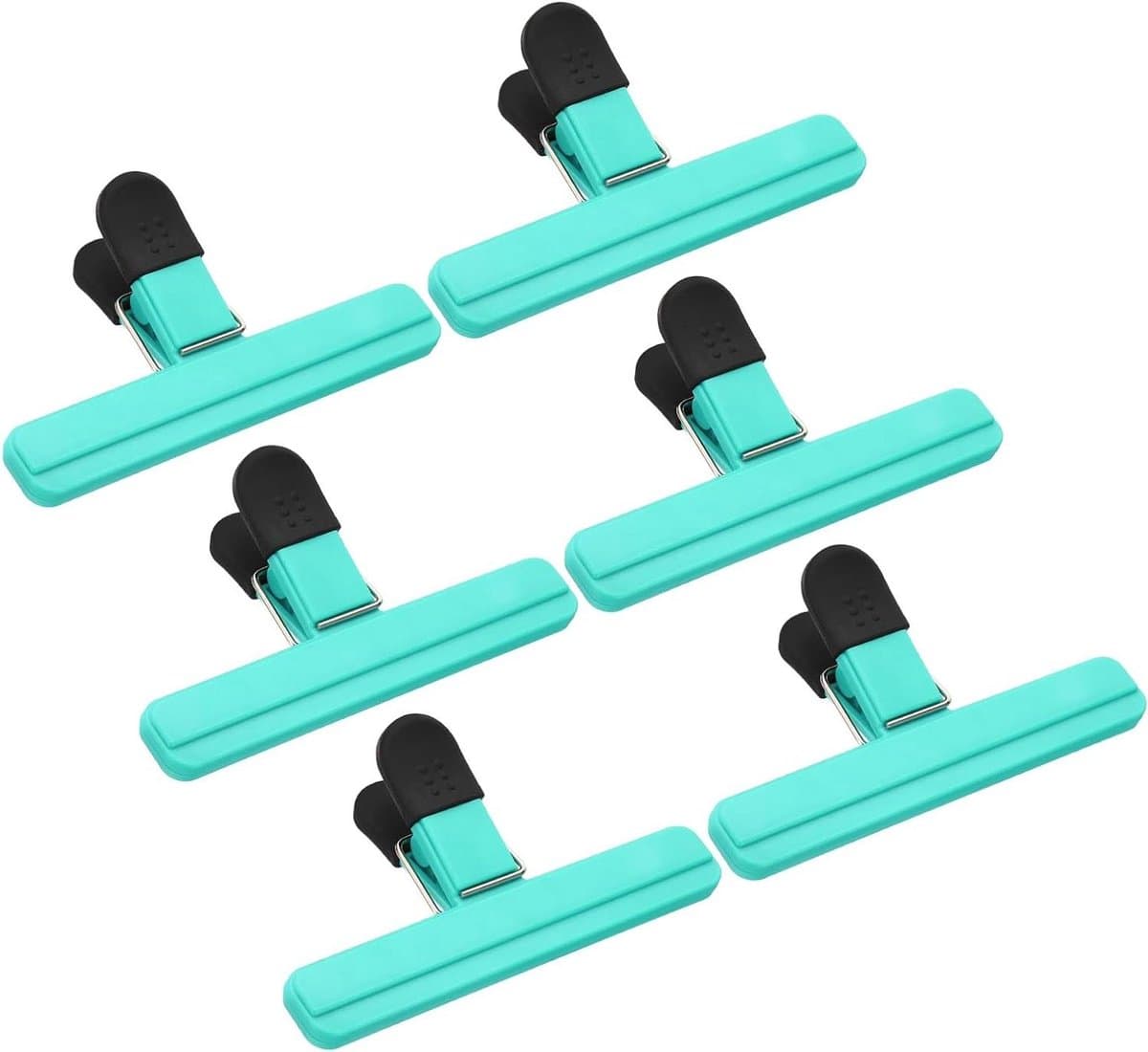 Zak Klemmen - Voedsel Clips - Zakken Afdichten - Verbeterde Veer - 6 Stuks - Donkergroen — afbeelding 1