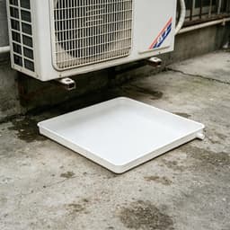 Condensbak Airco - Lekbak Unit - Vocht Opvangen - Zijafvoer Ontwerp - 40x40 cm - Wit — thumbnail 4