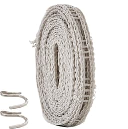 Waslijn met haken - Kledinglijn buiten - Kamperen en reizen - Winddicht en sterk - 5 meter lang - Grijs — thumbnail 1