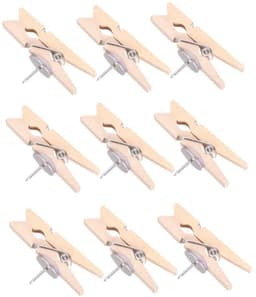 Houten Klemmen - Memo Clips - Foto's Presenteren - Inclusief Prikpen - 30 Stuks - Natuurlijk Hout — thumbnail 1