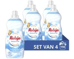 Robijn - Klein & Krachtig Wasmiddel Stralend Wit 39 Wasbeurten - 4 x 1,19 liter - Voordeelverpakking