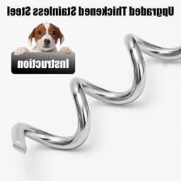 Robuuste Grondankers voor Honden met 3 m Terugroeplijn, Roestvrij Stalen Set voor Grote en Kleine Honden, Ideaal voor Trampolines en Buitenactiviteiten — thumbnail 3