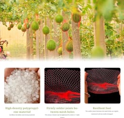 Groentezakken - Opbergnetten - Fruit Opslag - Met Trekkoord - 100 stuks - Rood — thumbnail 4
