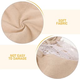 Stoffen Mand Voering - Wasmand Inzetstuk - Opbergen en Decoreren - Verbeterde Luchtcirculatie - 40x35x30cm - Beige — thumbnail 5
