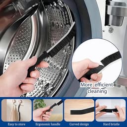 5-Delige Wasmachine Reinigingsborstel - Flexibele Vent Borstel - Drogerontluchtingsreinigingsset - Pijpenreinigingsborstel - Wasmachine Reinigingsborstel - Radiatorreinigingsborstel - Geschikt Voor Droger, Kleding, Koelkast - Blauw — thumbnail 3