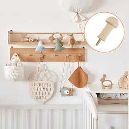 Byshayne- Houten Shaker Peg - 10 Stuks - Duurzaam - Herbruikbaar - Voor Kleding/Hoezen - Ideaal voor Thuis/Office - Wandhaak — thumbnail 2