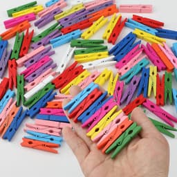 Kleurige Houten Kledingknijpers - 100 Stuks voor Foto's, Collages en Postkaarten, Ideaal voor Creatieve Decoratie — thumbnail 4