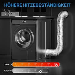 Afvoerslang - Ventilatieslang PVC Aluminium - Airco Ontluchting - Flexibel en Stevig - 100 mm x 4 m - Zilver — thumbnail 3