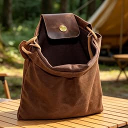 Foerageerzak - Verzamelzak - Outdoor Verzamelen - Handsfree Gemak - 20x22cm - Bruin — thumbnail 5