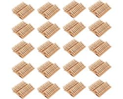 Mini houten wasknijpers, 400 stuks, 3,5 x 0,7 cm, perfect voor knutselen, DIY projecten en decoratie