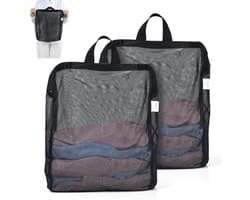 Set van 2 Waszakken voor de Wasmachine 30 x 40 cm, Ideaal voor Ondergoed, Lingerie en Sokken met Rits en Handvatten