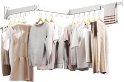 Inklapbaar wanddroogrek voor kleding - ruimtebesparend — thumbnail 2