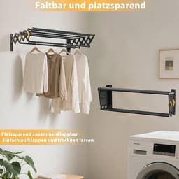 Uittrekbaar wanddroogrek roestvrij staal 25 kg draagvermogen — thumbnail 3