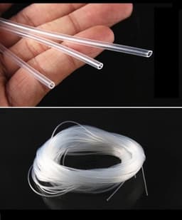 Transparante siliconen luchtslang - Pompoverdracht - Voedselveilige siliconen buis - Geschikt voor diverse toepassingen - Transparante siliconen 3 mm ID 5 mm OD 5 ft - Flexibele siliconen buis - 1,5 meter lengte — thumbnail 2