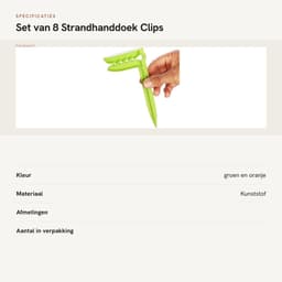 Dailygoods- Handdoekhouder Duurzaam - Handdoekklemmen - Stranddoekclips - Ideaal voor Kamperen - Herbruikbaar - Voor Strand en Picknick - Strandclips — thumbnail 2