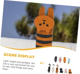 Houten Wasknijpers - Kattenclips - Decoratief Ophangen - Uniek Kattenontwerp - 10 Stuks - Houtkleur — thumbnail 4