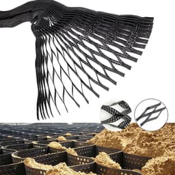 Bodem Stabilisator Rooster - Grind Stabilisator Gaas - Erosie Beheersing - Hoge Treksterkte - 5 cm Diep - Zwart — thumbnail 2