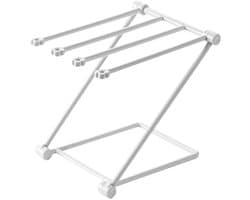 Dailygoods- Vaatdoekhouder Opvouwbaar - 4-Arms Droogrek - Aanrecht Organizer - Multifunctioneel - Kunststof - Ruimtebesparend - Theedoekhouder