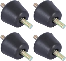 Dempers Airco - Trillingsdempers Rubber - Stabiliseren Apparaten - Schokabsorberend - 4 Stuks - Zwart — thumbnail 1