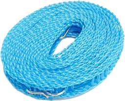 Waslijn 2 stuks - Drooglijn Intrekbaar - Kleding Drogen Buiten - Winddicht Antislip - 3 meter - Blauw — thumbnail 1