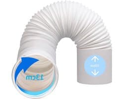 Afvoerslang Airco - Uitlaatslang Airco - Airco Ventilatie - Versterkt Polypropyleen - 150 cm x 13 cm - Wit