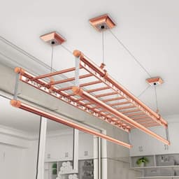 Plafond Droogrek - Waslijn Katrol - Kleding Drogen - Ruimtebesparend Ontwerp - 150 cm Lengte - Aluminium — thumbnail 5