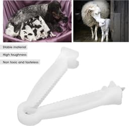Navelstreng Clips - Klemmen voor Huisdieren - Geboorte Begeleiding - Antislip Gekarteld Ontwerp - 100 stuks - Wit — thumbnail 3