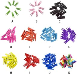 Houten Pinnen - Ambachtelijke Clips - Foto's Ophangen - Decoratief en Functioneel - 100 Stuks - Paars — thumbnail 4