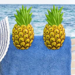 Strandhanddoekknijpers - Ananas Clips - Handdoek Beveiligen - Sterke Grip - 13 cm - Meerkleurig — thumbnail 3