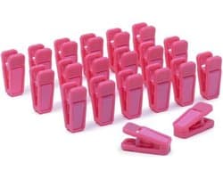 Kledinghangers - Wasknijpers - Kleding Drogen - Metalen Veer - 20 Stuks - Roze