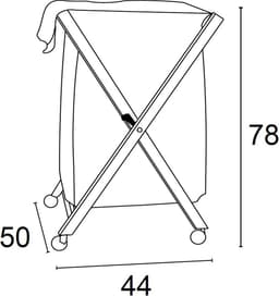 Arredamenti Italia Waszak met inklapbaar houten frame op wielen wit - ARIT - Il cuore del legno — thumbnail 5