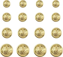 Vintage Gouden Knopen Set - 40 Stuks Ronde Platten Knopen voor Broeken en Jassen (15mm, 18mm, 20mm, 25mm) — thumbnail 1