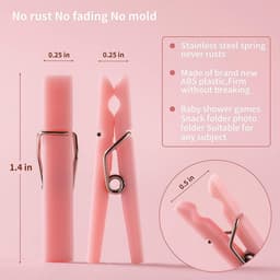 60 Mini Wasknijpers - Roze en Blauw - Ideaal voor Knutselen en Foto's Ophangen — thumbnail 3