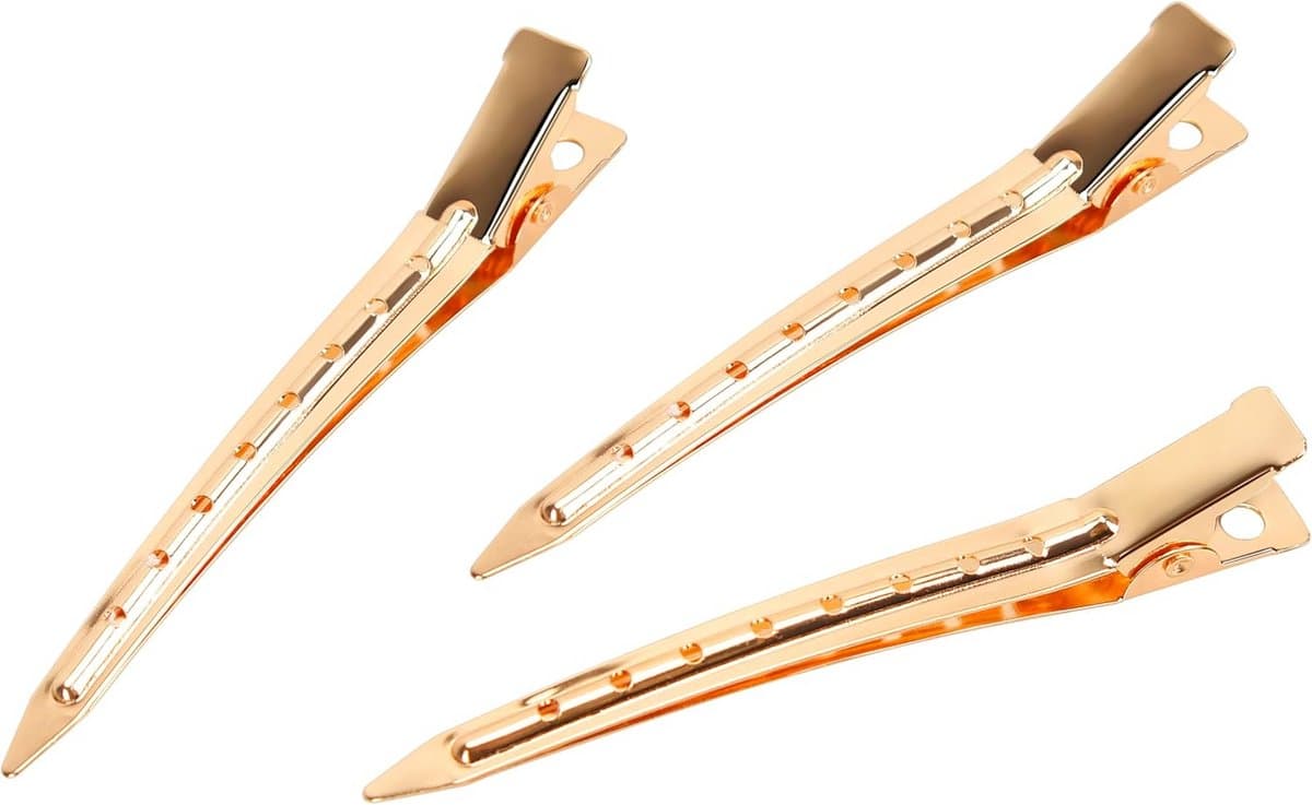 20x Grote Metalen Haarspeldjes met Krokodillenbek - 9cm - Goudkleurig voor Kapper, Knutselen en Kapsels — afbeelding 1