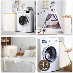 CLVP® Wassorteerder 3 Vaken - Wasmand - Wassorteerder - Beige — thumbnail 3