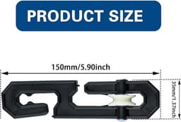 Twee plastic waslijnspanners om te voorkomen dat de waslijn in de knoop raakt; S-vormige spanners geschikt voor lange en zware waslijnen - Zwart — thumbnail 4