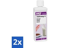 2 x HG - Wasruimte - Vlekweg 4 - Vlekkenverwijderaar - 50 ml - Vlekkenverwijderaar - Vlekken Uit Textiel - Sausvlekken - Bloedvlekken - Melk Vlekken
