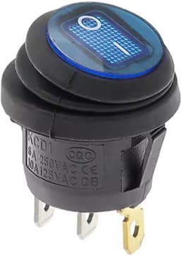 KCD1- Waterdichte ronde tuimelschakelaar 25 mm SPST 250V — thumbnail 1
