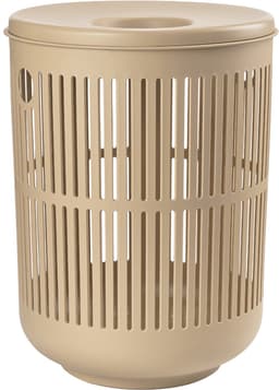 Zone Denmark Ume Wasmand met Deksel - 60 liter - Camel - Kunststof - Ronde Wasmand met Hengsel - Wasbox of Opbergmand — thumbnail 1
