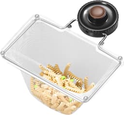 Keukenafvoerfilter met filterzeef, afvalfiltermand met zuignap, opvouwbaar droogrek voor groenten en fruit (zwarte afvoerfilter + 100 filterzeven) — thumbnail 1