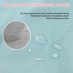 Wasmachinehoes - Drogerhoes - Apparaat Beschermen - Waterdicht Stofdicht - Voor Bovenladers - Geometrisch Patroon — thumbnail 2