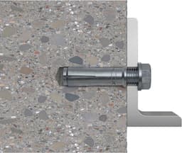 Binnendraadanker met rand - Beton anker - Bevestigen in beton - Eenvoudige slagmontage - M8 - Zilver — thumbnail 4