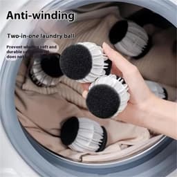 2 stuks - herbruikbare siliconen wasballen - wasmachineballen voor kleding - Voorkomen dat stoffen in de knoop raken en verbeteren de reiniging - voor wasmachine en droger - 7×6.1×4.4cm — thumbnail 3