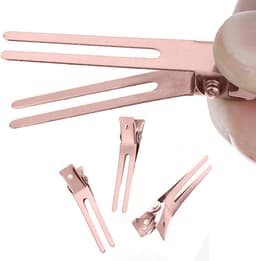 50x Metalen Alligator Haarspelden Zilver – Kappersclips Dubbele Stekker voor Kapsels & DIY Strikken — thumbnail 2