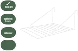RONN® Wanddroogrek Inklapbaar - Wanddroogrek - Wit - 53cm x 71cm x 27cm — thumbnail 5